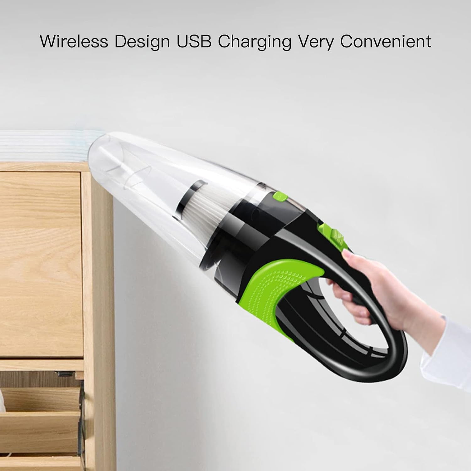 Portable Handheld Vacuum Cleaner, Handheld Wireless Car Vacuum Cleaner, Car and Home Vacuum Cleaner, Mini Wireless Vacuum Cleaner, USB Charging Car Cleaner