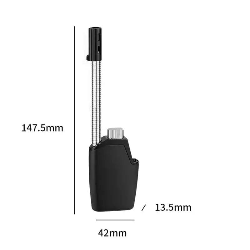 Long Flexible Neck Lighter, Unusual 360° Cigarette Cigar Torch Lighter, Portable Windproof Butane Gas Lighter, Windproof Straight Flush Spray Lighter, Folding Flexible Tube Direct Charge Lighter, Convenient Folding Candle Lighter