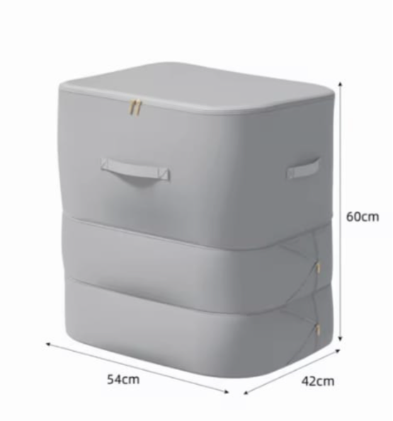 Self Compressing Storage Bag, Portable Organizer For Clothes And Blankets, Ideal for Closet Organization