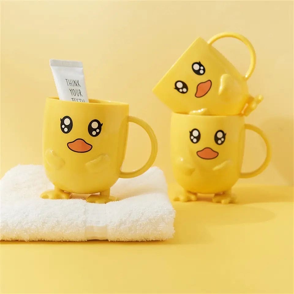 Duck Mouthwash Cup, Bathroom Tumbler Toothpaste Holder With Handle, Mouthwash Home Travel Cups, Cute Children Toothbrush Clean Cup, Baby Toothbrush Mug