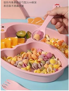 Cute Chick Kids Dinnerware Set, Baby Chick Feeding Bowl & Plate Set, Cute Cartoon Self Feeding Plate for Kids, Kids Divided Plate & Cup Set