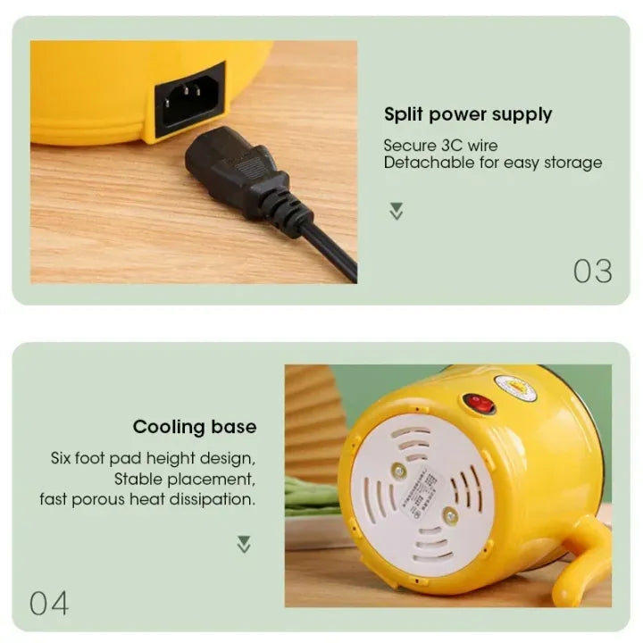 Multifunctional Electric Hot Pot, Nonstick Hot Pot Cooker & Steamer, Household Electric Heating Pot, Detachable Induction Cooker