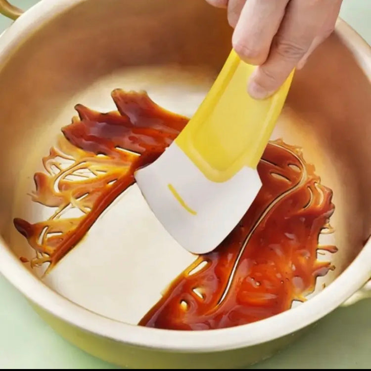 Kitchen Silicone Scrapper, Oil Dirt Cleaning Scraper, Cleaning Silicone Spatula