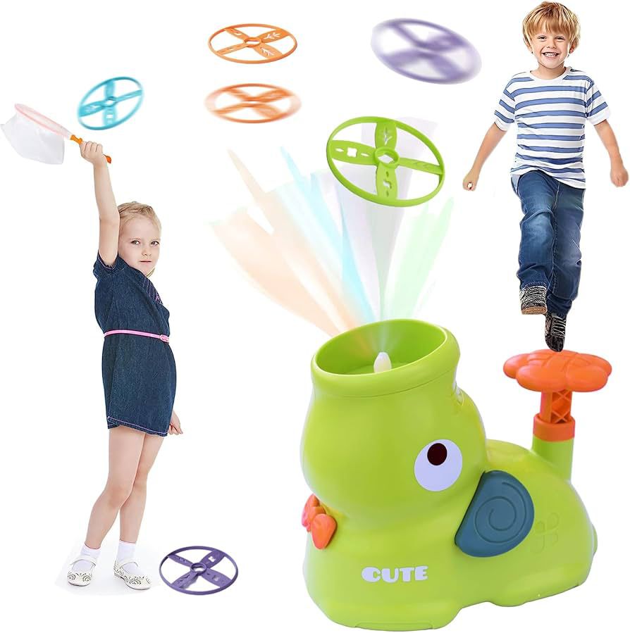 Kids Flying Saucer Launching Toy, Discs Flying Catching Toy, Eye Coordination Flying Disc Game