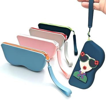 Silicone Sunglasses Case, Portable Travel Glasses Holder Cover, Waterproof Shockproof Eyeglass Case, Nova Style Pouch