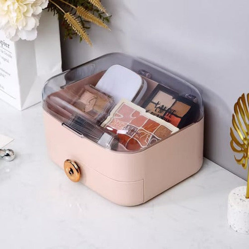 Cosmetic Display Case With Cover, Makeup Storage Box, Makeup Display Case With Drawers