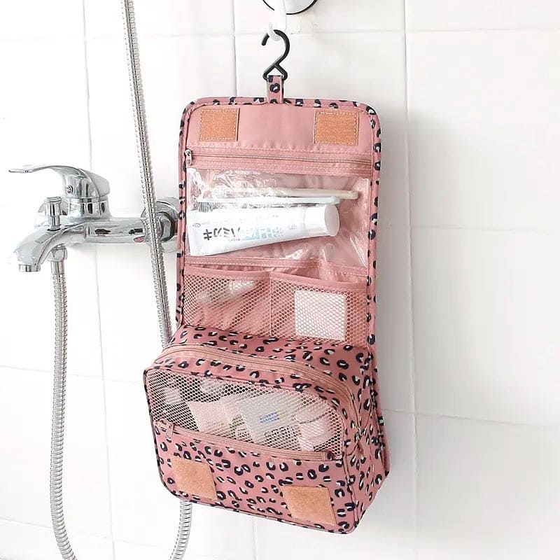 Travel Hook Cosmetic Bag, Hanging Dry Wet Separation Bag, Waterproof Cosmetic Bag, Portable Toiletry Storage Bag, Multifunction Travel Hanging Pouch, Beautician Folding Makeup Bag, Monument Hanging Toiletry Bag, Folding Makeup Bags
