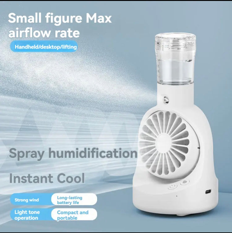 Water Restocking Spray Fan, Portable Outdoor Humidifying Fan, Household Office Fan