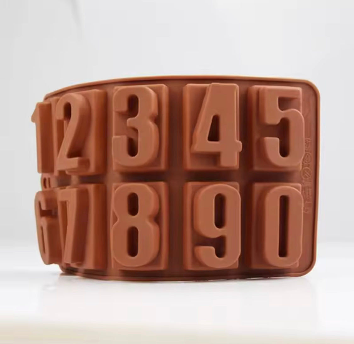 Silicone 3D Digital Numbers Chocolate Mold, 3D Silicone Numbers Molds, Cake Decorating Tools
