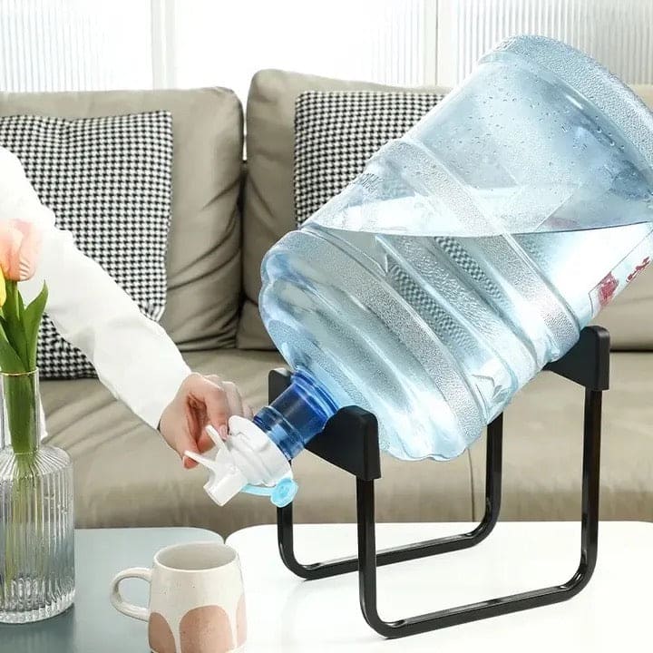 Dispenser Bottle Stand With Faucet, Non Slip Water Galloon Drink Cradle Rack with Water Spout, Purified Water Bucket Rack With Tap, Camping Water Faucet Bottled, Water Spout Barreled Water Pump, Dustproof Nozzle Tap Drinking Fountain Camping Rack