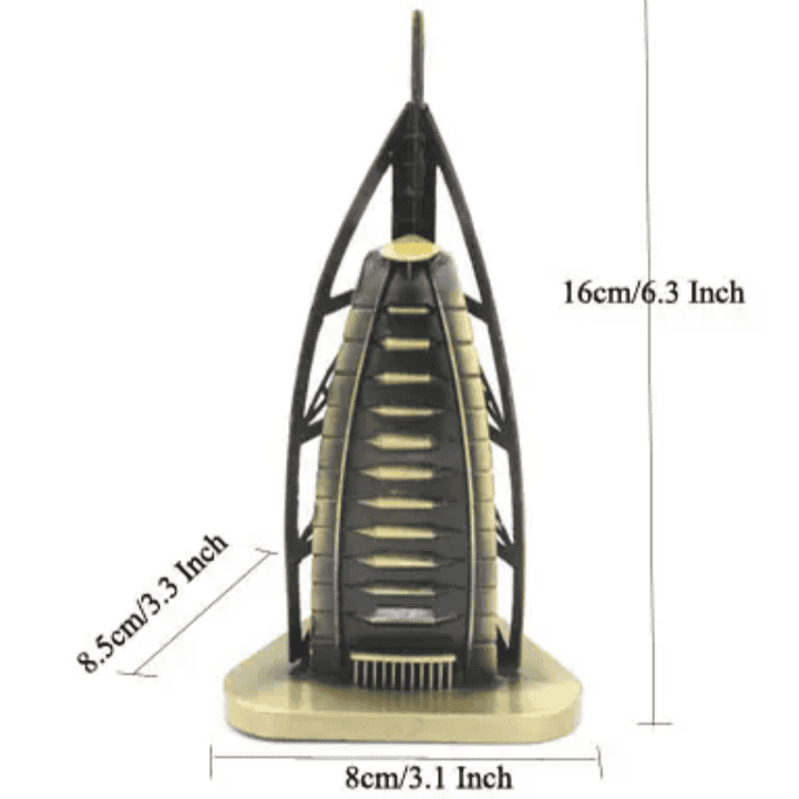 3D Mini Buildings Statue, Metal Landmark Towers, Architectural Bronze Crafts Model, Historical Building Ornaments, Figurine Model Famous Tower Statue