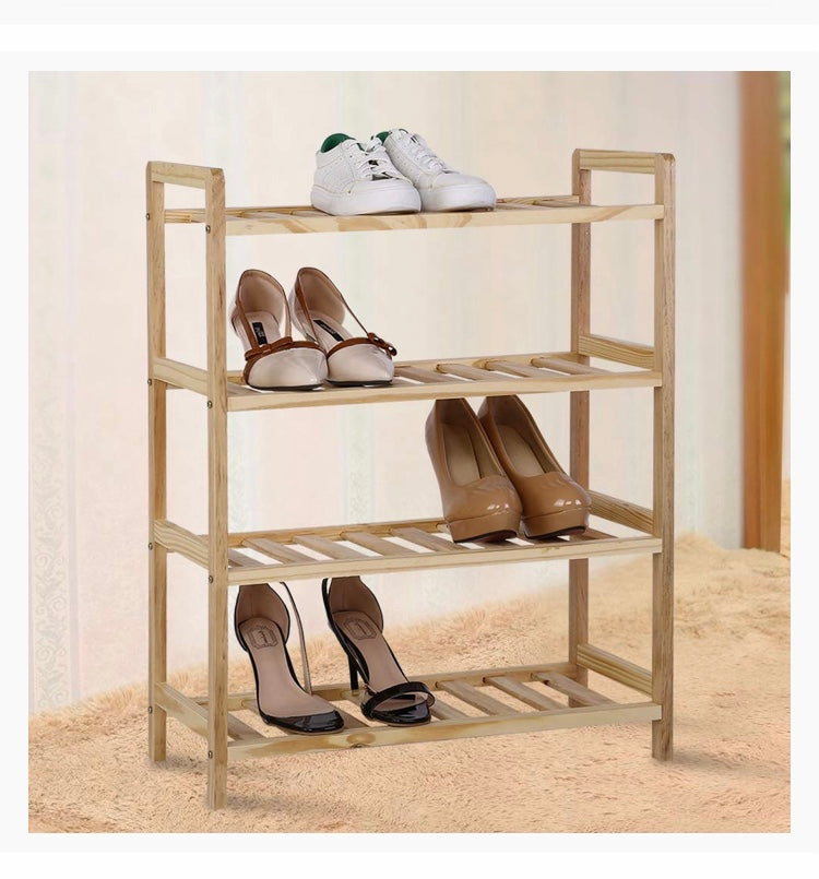 Wooden Shoe Rack, Multifunctional Shoe Rack, Free Standing Shoe Storage Organizer