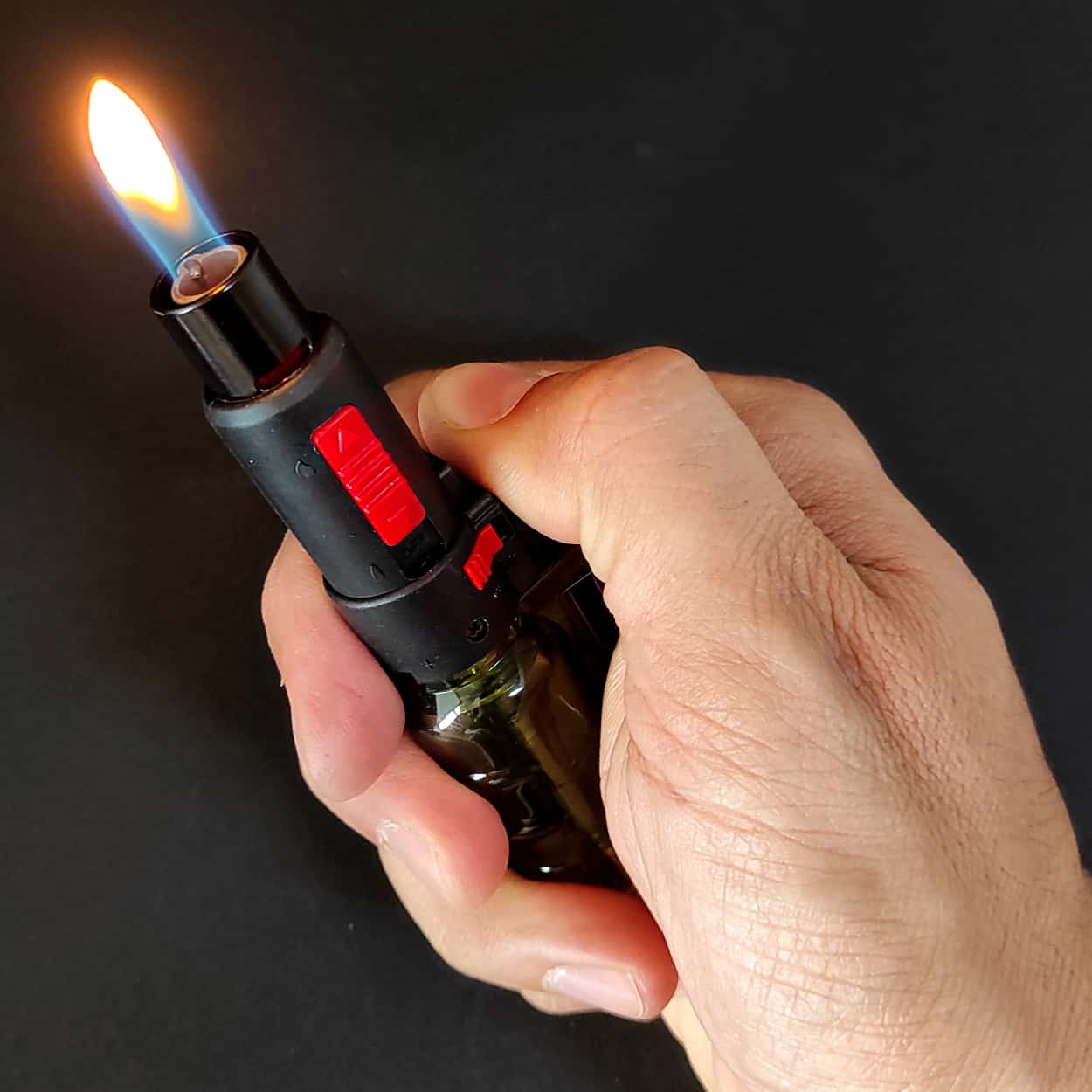 Refillable Jetflame lighter, Visible Air Tank Lighter, Inflatable Butane Gas Lighter