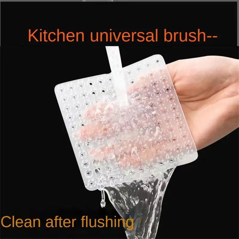 Universal Kitchen Scrubber, Finger Pot Scrubbing Brush, Non Slip Grip Vegetable Brush Scrubber, Plastic Bendable Fruit Cleaning Brush