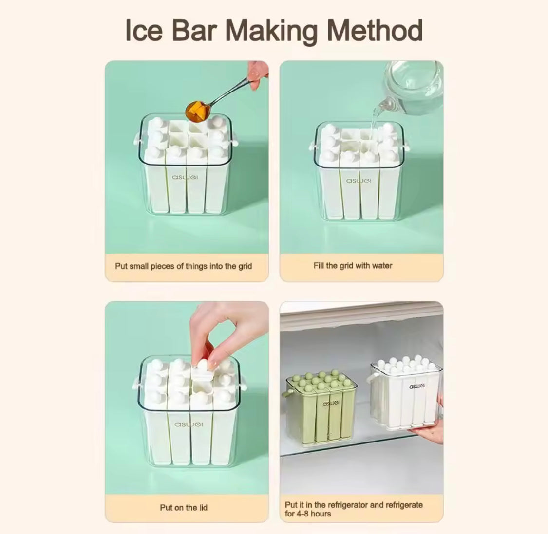 12 Grid Silicone Ice Popsicle Molds With Bucket, Durable Silicone Popsicle Mold with Lid, Portable Frozen Ice Cream Molds