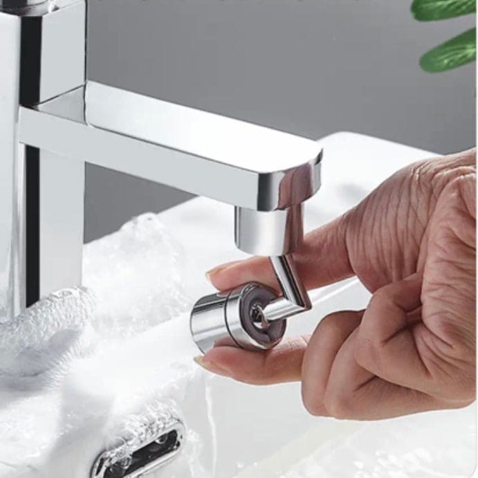 Universal Splash Filter Faucet, 720° Swivel Faucet Spray Head, Rotatable Extension Faucet Filter Nozzle, Kitchen Bathroom Pressurized Extension Foaming Faucet, Swivel Sink Chrome Faucet Aerator for Face, Eyewash, and Gargle