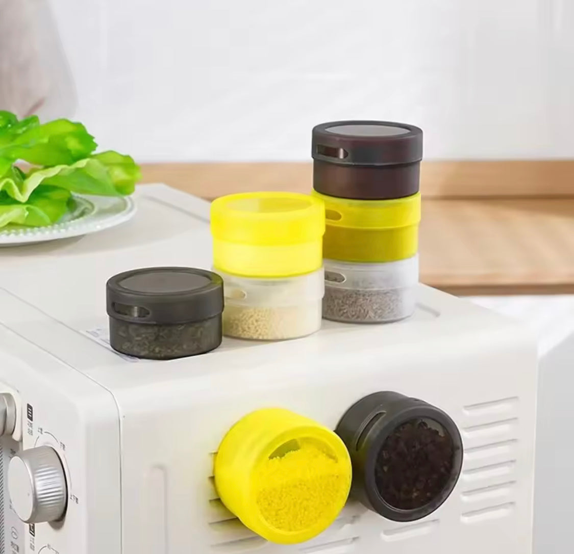 Set Of 3 Wall Mounted Magnetic Seasoning Box, Multipurpose Ingredient Storage Box With Lid, Leak Proof Spice Storage Container