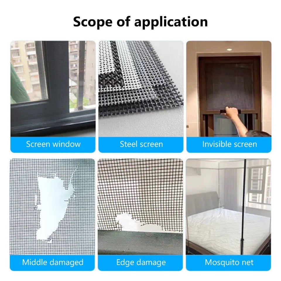 Window Net Mesh Sticker, Self Adhesive Hair Drain Sticker, Window Screen Repair Tape, Multifunctional Floor Drain Patch, Anti Blocking Wires Patch, Kitchen Bathroom Shower  Sticker