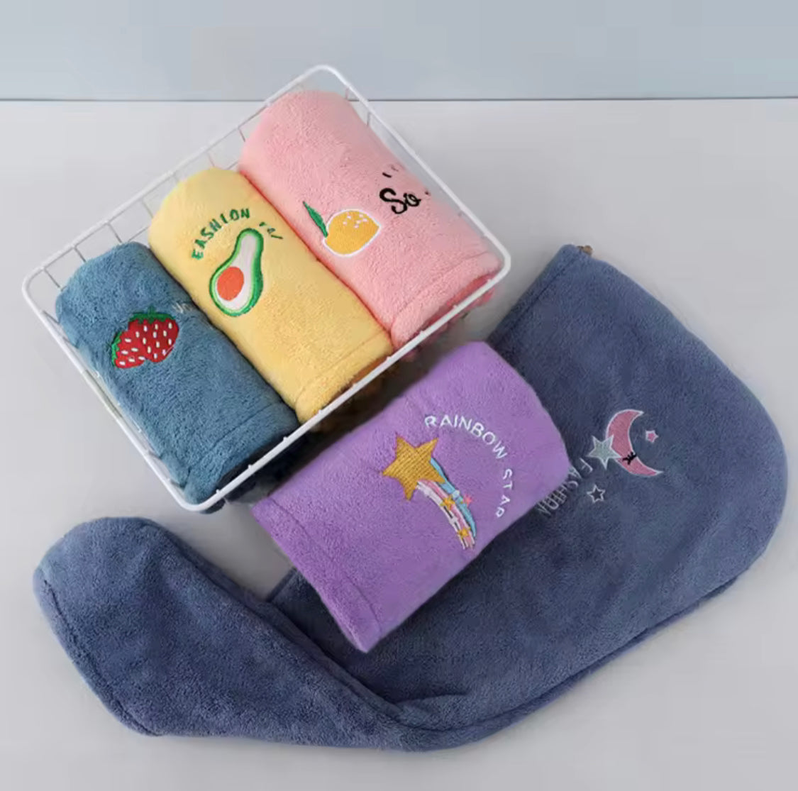Microfiber Shower Cap Towel, Quick Dry Hair Cap, Bath Hats for Women, Super Absorbent Soft Cap Towel