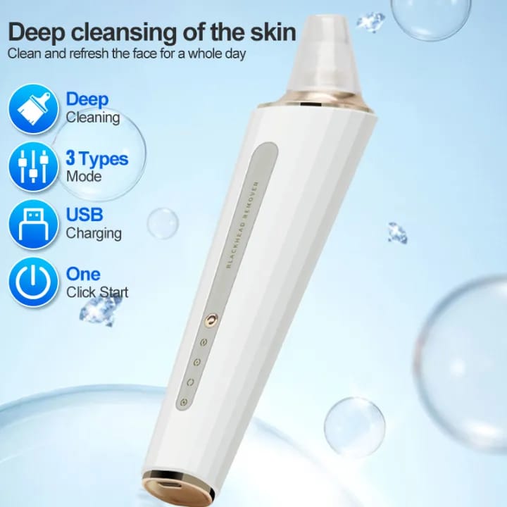 Rechargeable Facial Pore Cleaner, Blackhead Remover Pore Vacuum, Blackhead Suction Device Kit