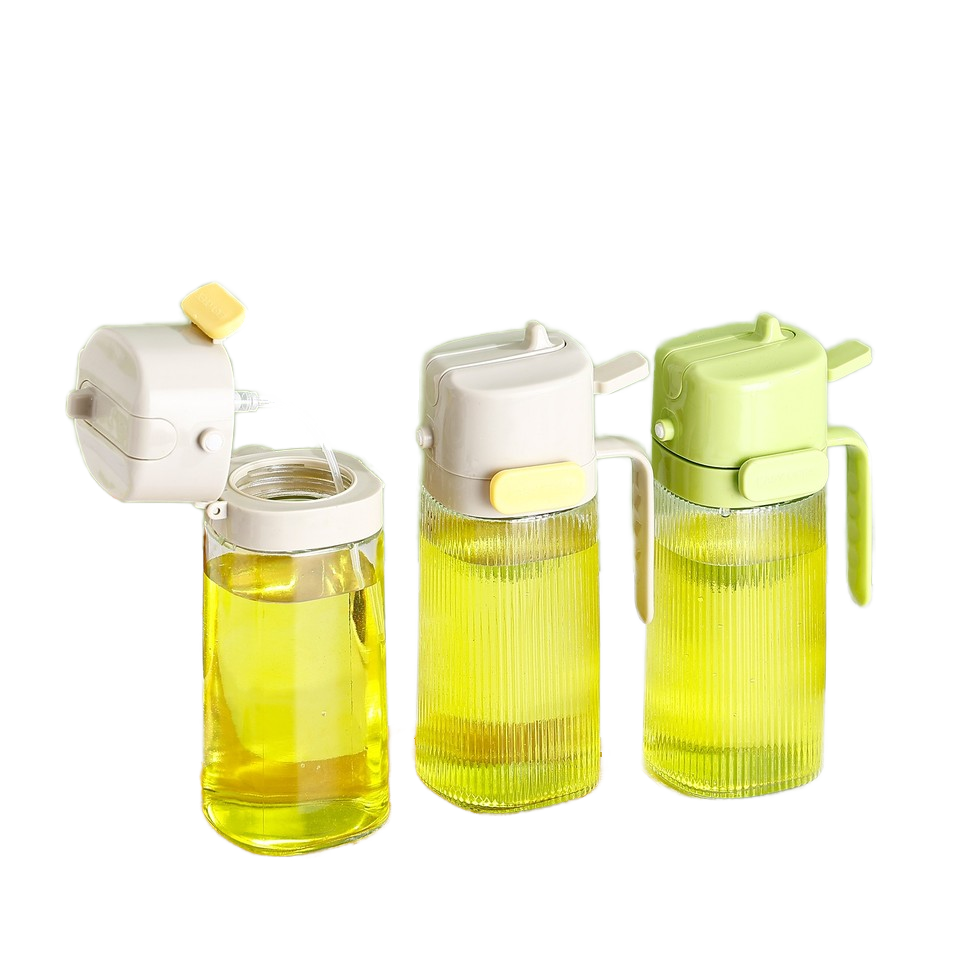 2 in 1 Oil Dispenser Bottle, Oil Sprayer Pot, Kitchen Cooking Oil Pouring Bottle
