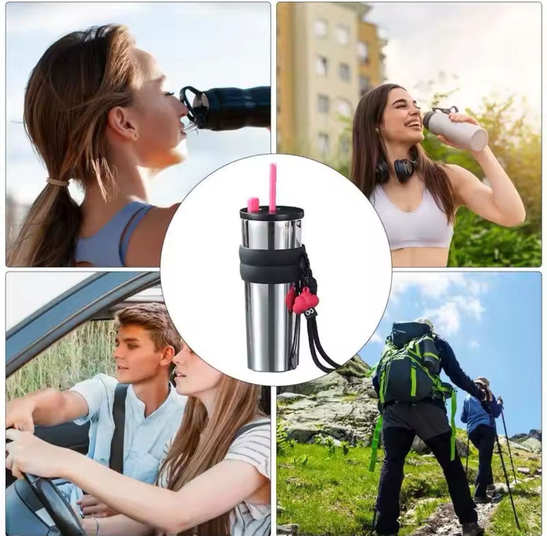 500ml Stainless Steel With Retractable Straw, Leakproof Eco Friendly Water Bottle, Insulated Water Bottle