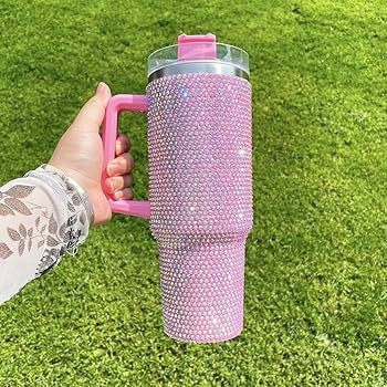 1200ML New Rhinestones Design Tumbler, Shinny Stones Design Travel Mug, Stainless Steel Tumbler For Women, New Design Tumbler With Stainless Steel Straw