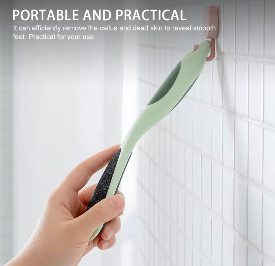 Double Sided Foot File Callus Remover, Dual sided Pedicure Trimmer With Long Handle, Portable Foot Dead Skin Remover Care Tool, Hard Skin Removers, Callus Dead Skin Remover, Anti Slip Handle Pedicure Tool