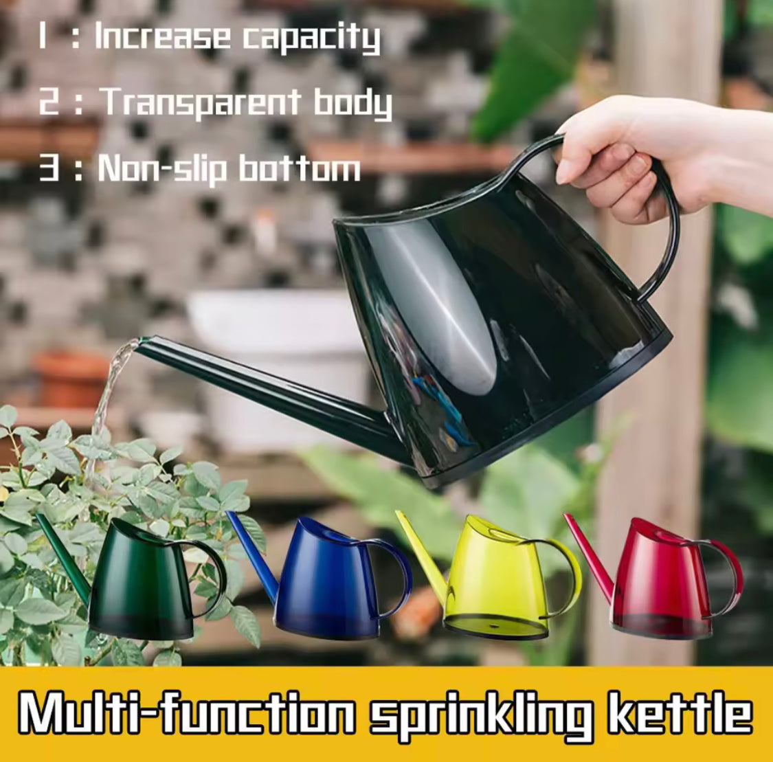 1.4L Transparent Long Spout Watering Kettle, Nordic Style Garden Watering Pot, Transparent Watering Pot, Small Watering Gardening Can, Multifunctional Long Spout Kettle For Watering Flower Plants
