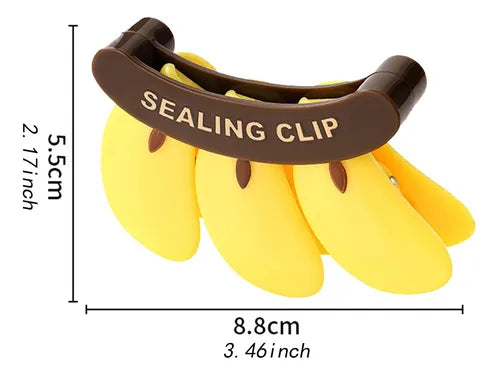 Reusable Banana Shape Sealing Clip, Food Bag Sealer with Fridge Magnet, Food Preservation Sealing Clips, Sealer Clamp Sealing Bag Clips, Kitchen Clips Freezer Bag Clips