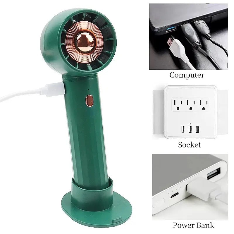 Mini Handheld Fan, Quiet Desk Fan, Semiconductor Cooling Fan Multi- Function