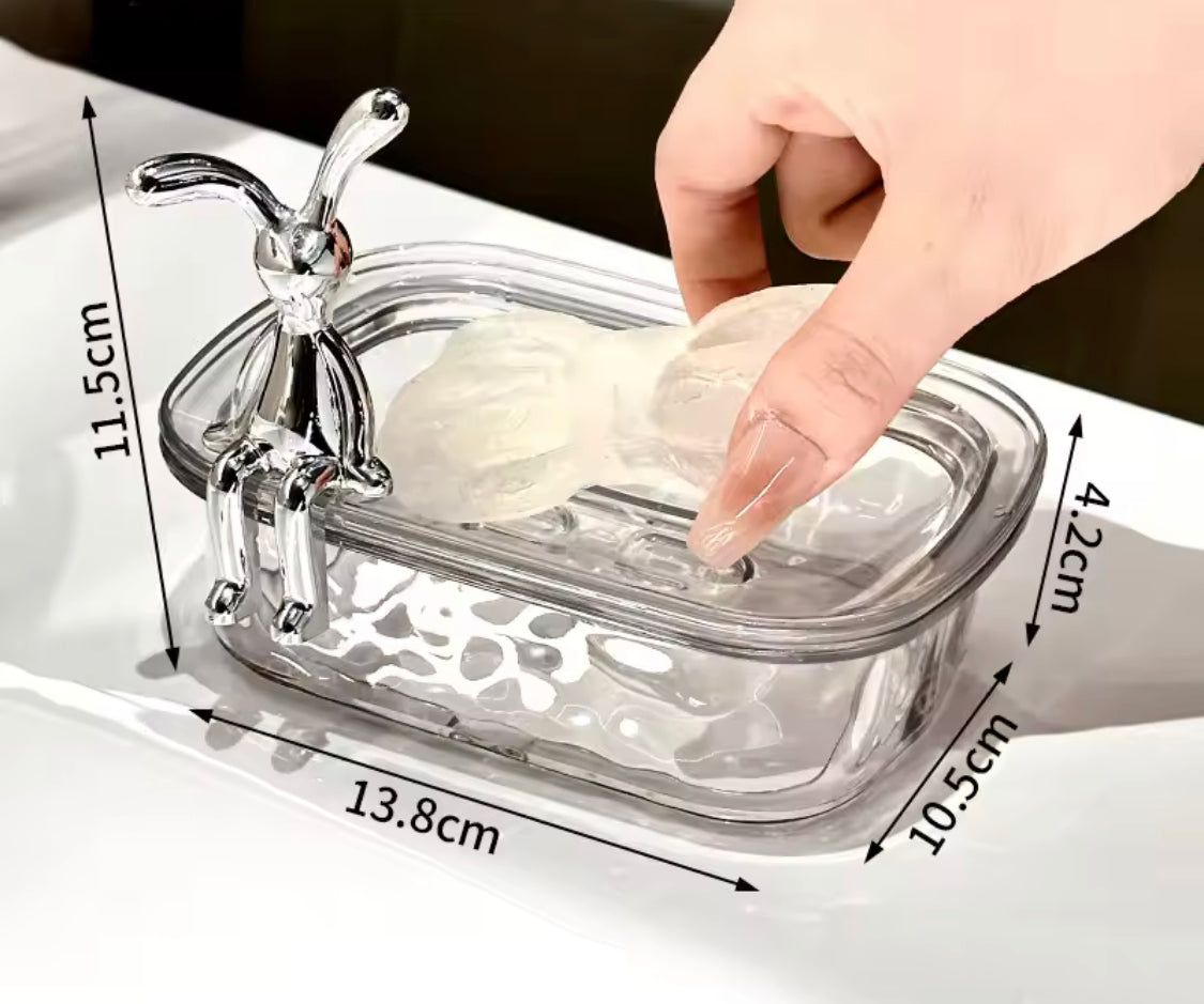 Rabbit Decor Soap Box, Bathroom Soap Dish, Bathroom Kitchen Sink Countertop Soap Box, Bathroom Accessories