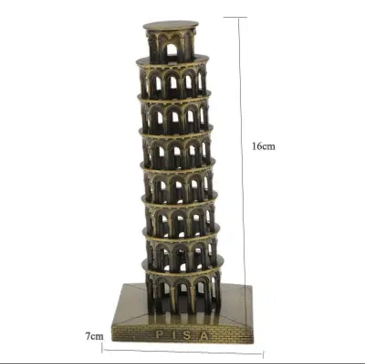 3D Mini Buildings Statue, Metal Landmark Towers, Architectural Bronze Crafts Model, Historical Building Ornaments, Figurine Model Famous Tower Statue