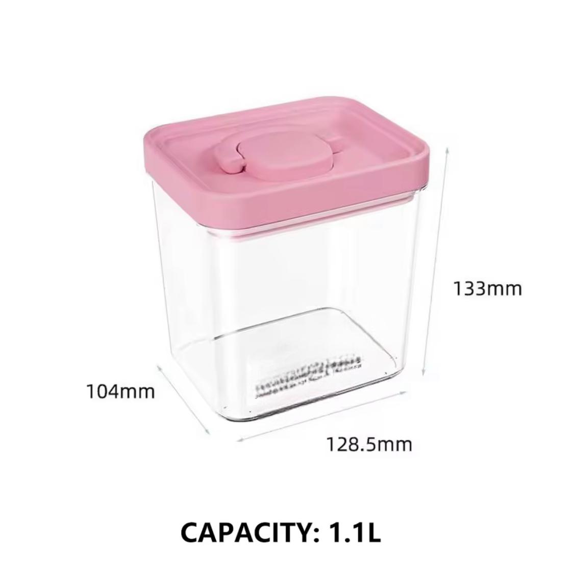 Storage Jar Kitchen, Dried Fruit Classification Storage Box, Pink Candy Jars With Lids, Plastic Kitchen Storage Box