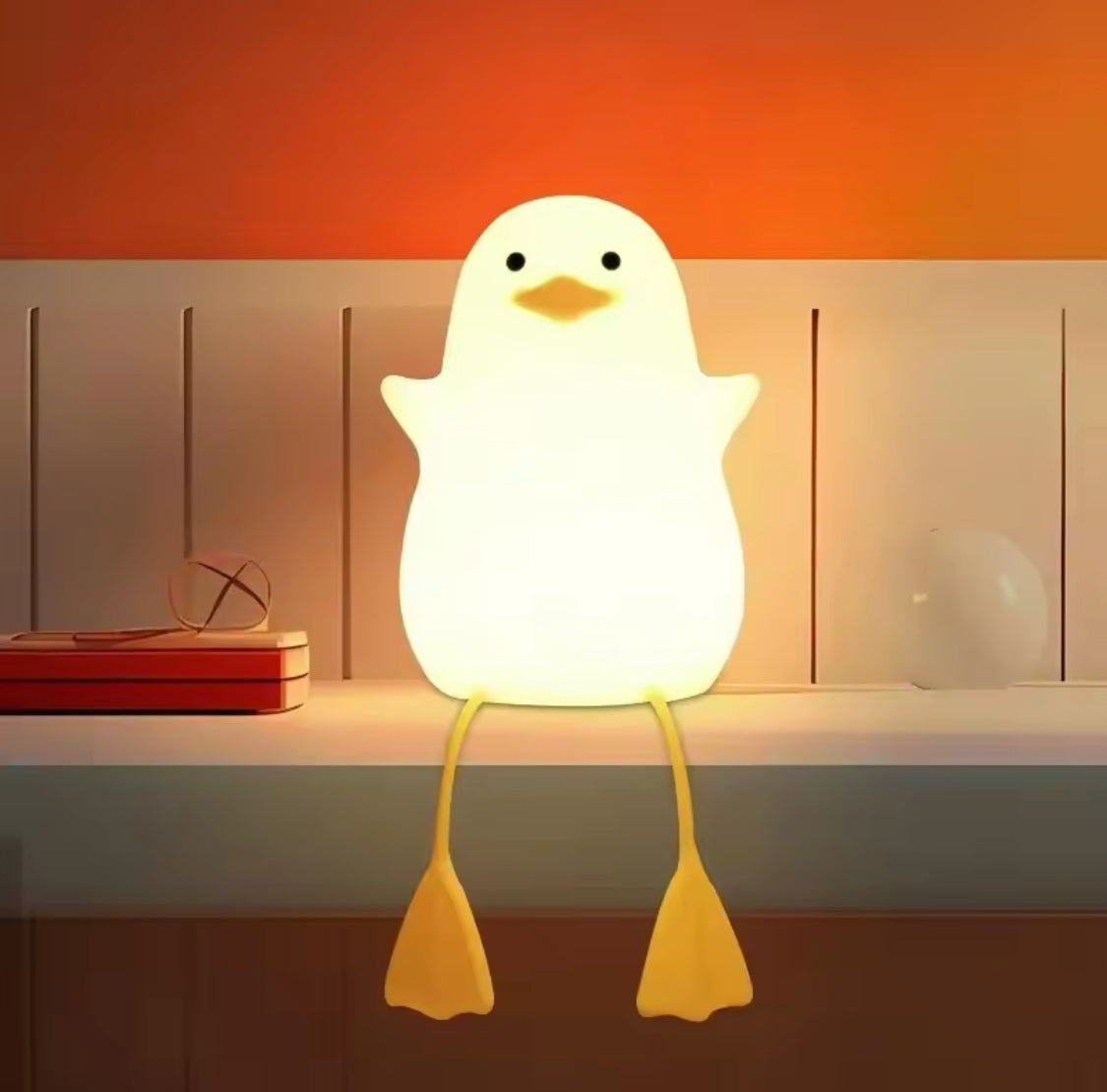 Cute Duck Led Night Lamp, USB Rechargeable Silicone Touch Lamp, Cute Warm Night Light, Duck Lamp For Room Decoration