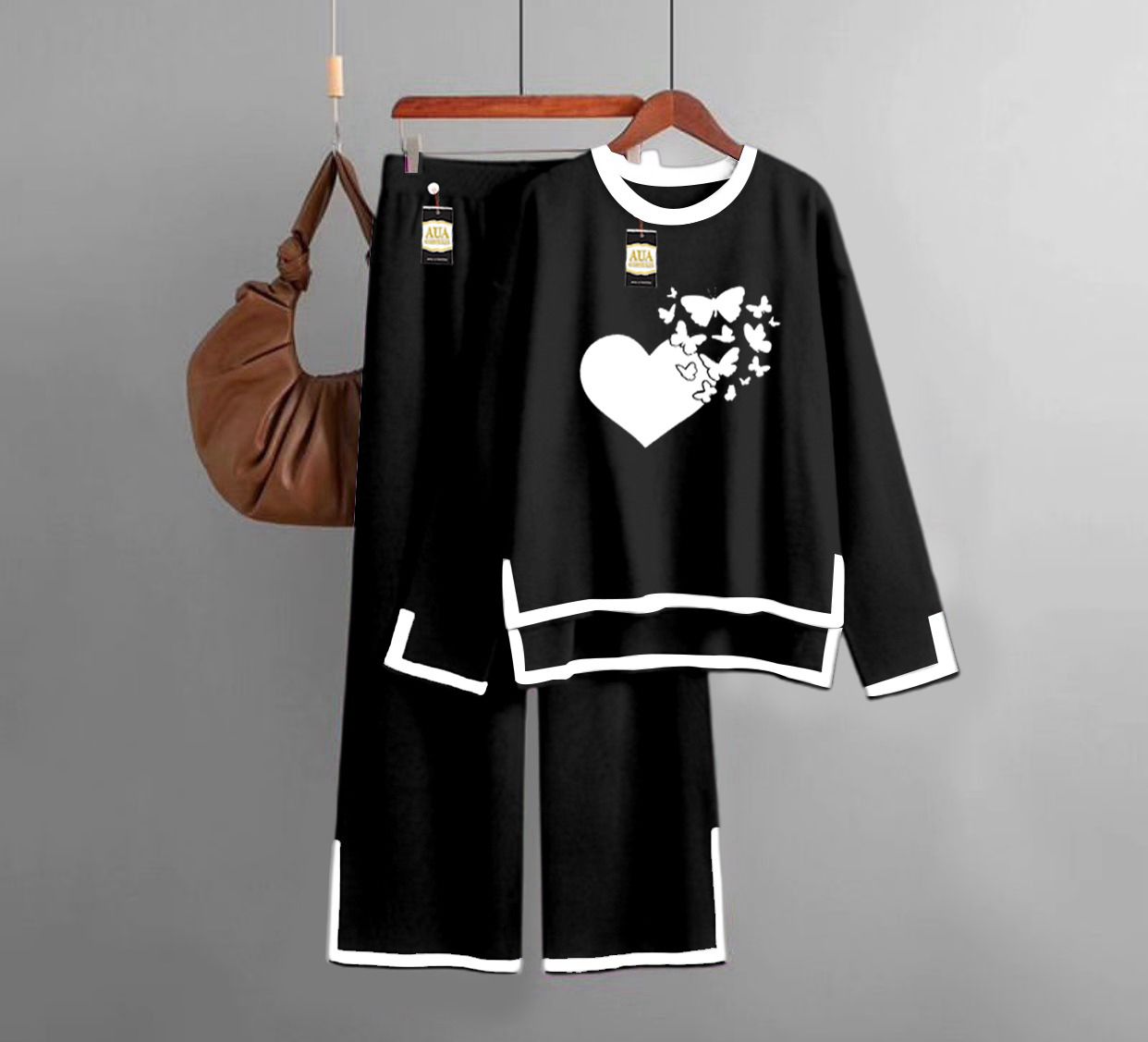 Comfortable Night Dress, Black Sleep Wear, Cozy Night Suit