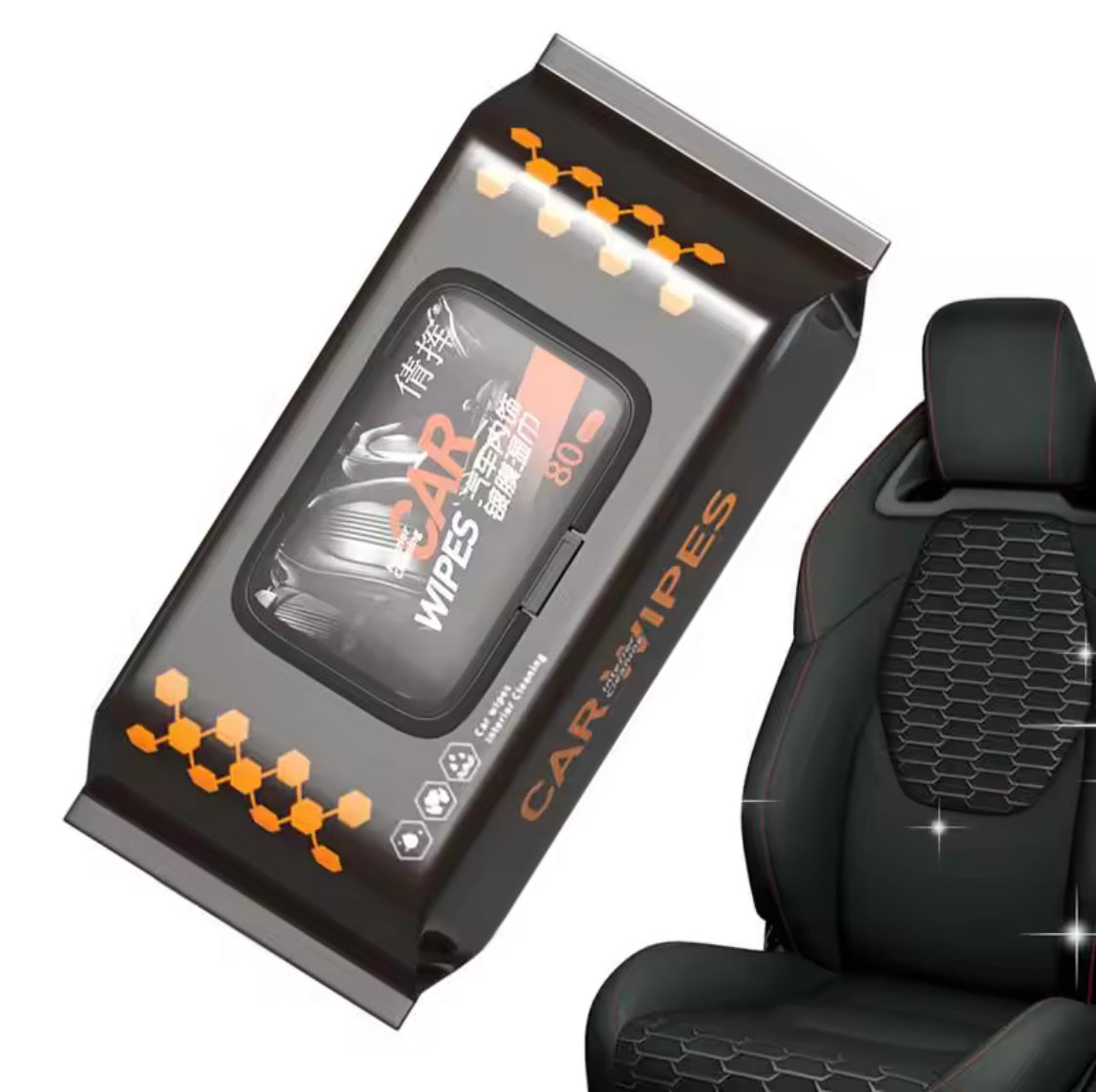 80pcs Dashboard Car Wipes, Vehicle Interior Wipe Tissues, Dust Removal Cleaning Car Wipes