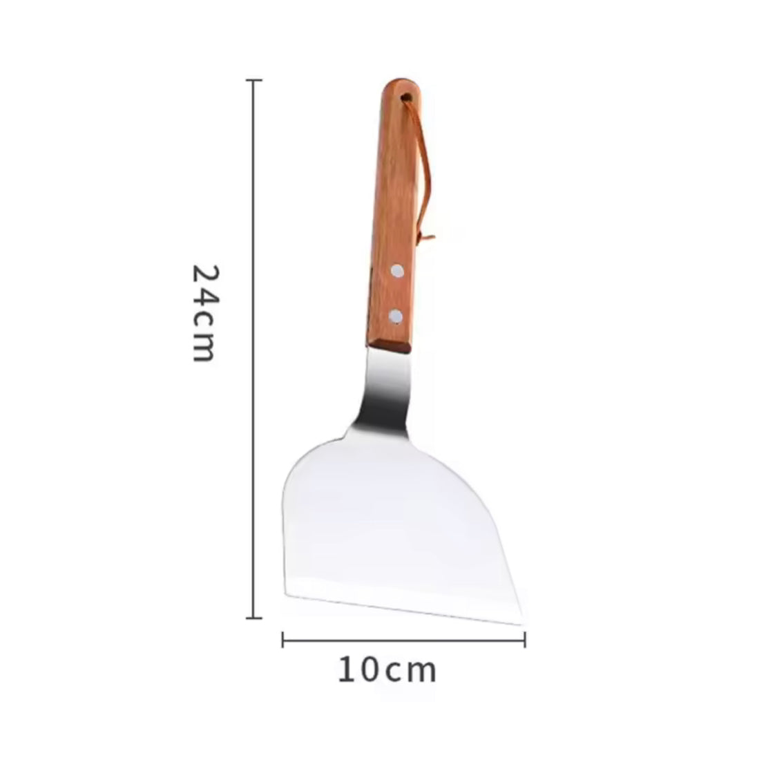 Stainless Steel Cooking Shovel, Non Slip Cooking Shovel, Cookware Spatula With Wooden Handle