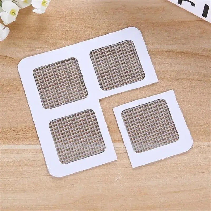 Window Net Mesh Sticker, Self Adhesive Hair Drain Sticker, Window Screen Repair Tape, Multifunctional Floor Drain Patch, Anti Blocking Wires Patch, Kitchen Bathroom Shower  Sticker