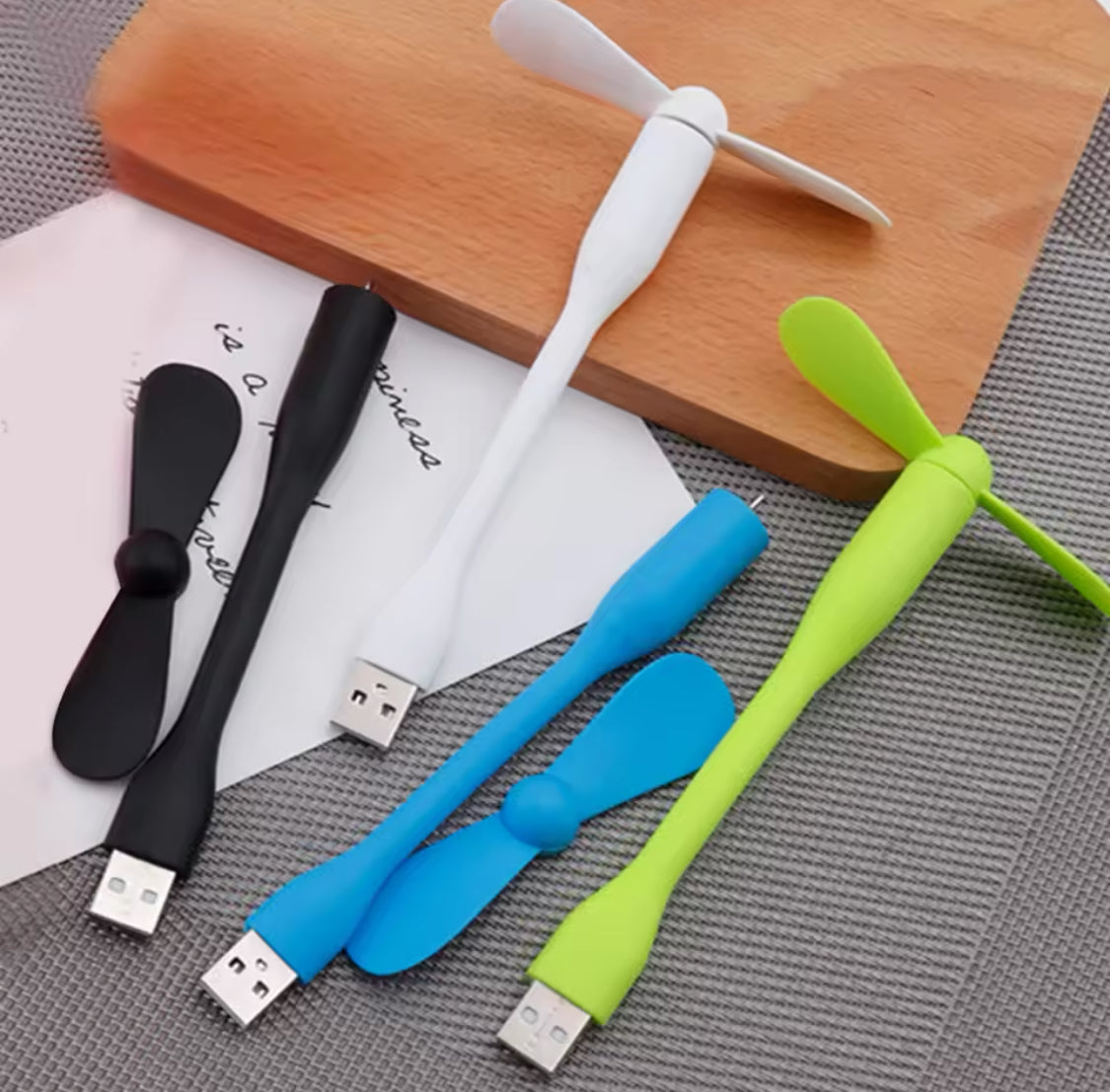 Flexible USB Mini Fan With USB LED Light, Portable Hand Cool Mini Fan ...