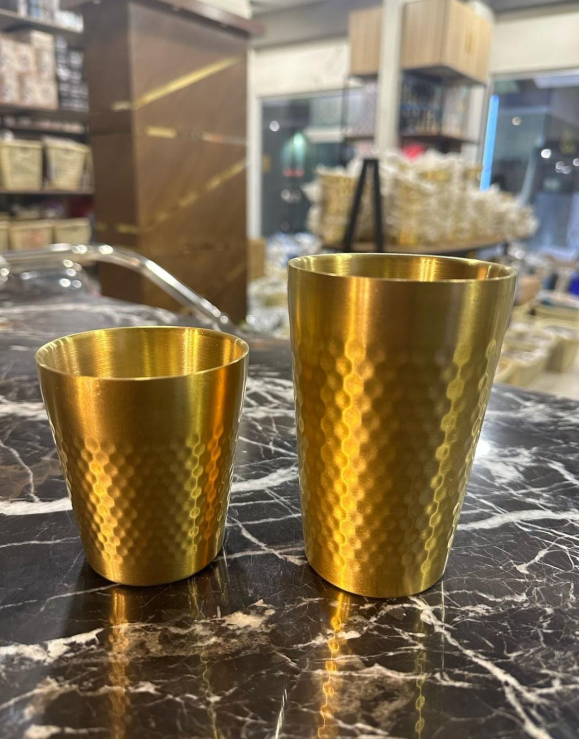 Stainless Steel Hammered Texture Glass, Double Wall Bevarage Glass, Drinkware Party Glass
