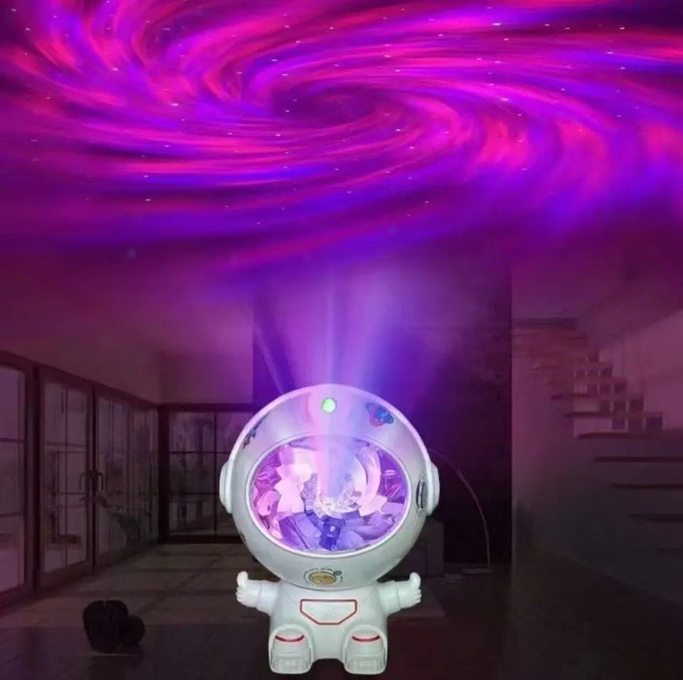 Astronaut Starry Projector Lamp, DIY Astronaut Galaxy Atmosphere Light, Vortex Colorful Rotating Projection Light, Laser Nebula Projector Night Light