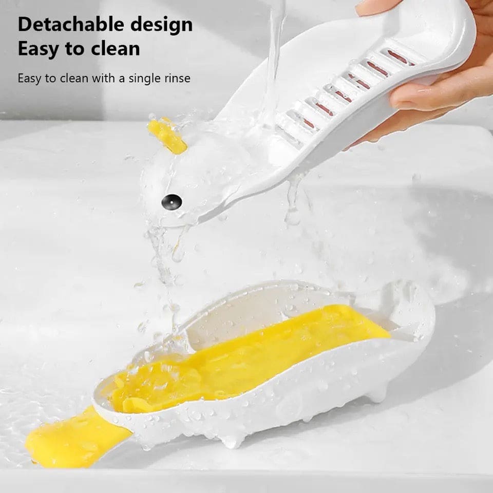 Crown Duck Soap Dish, Cute Duck Soap Dish With Drain, Double Wall Soap Box, Separatable Cartoon Soap Box, Bathroom Kitchen Sink Countertop Soap Box