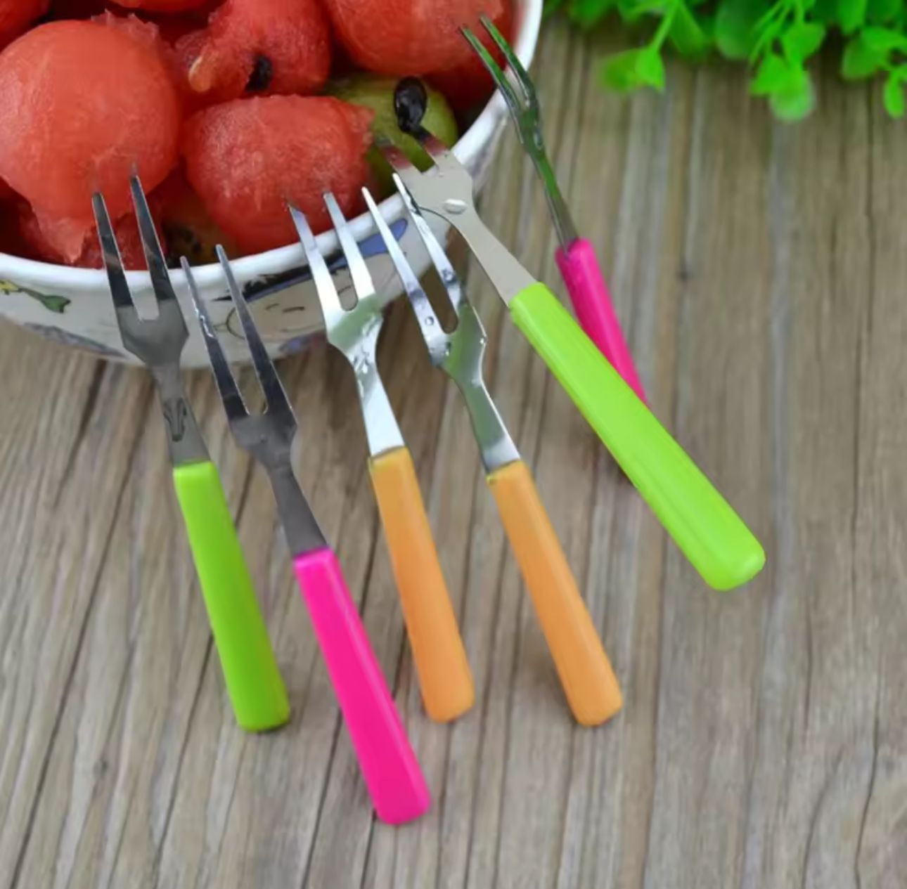Pack Of 6 Stainless Steel Fruit Fork, Decorative Fork for Appetiser, Creative Tableware Fruit Fork, Stainless Steel Kids Food Pick