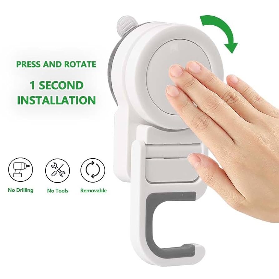 Suction Cup Mop Holder, Wall Mount Broom Holder, Mop Handle Hanger, Household Cleaning Organizer Holder