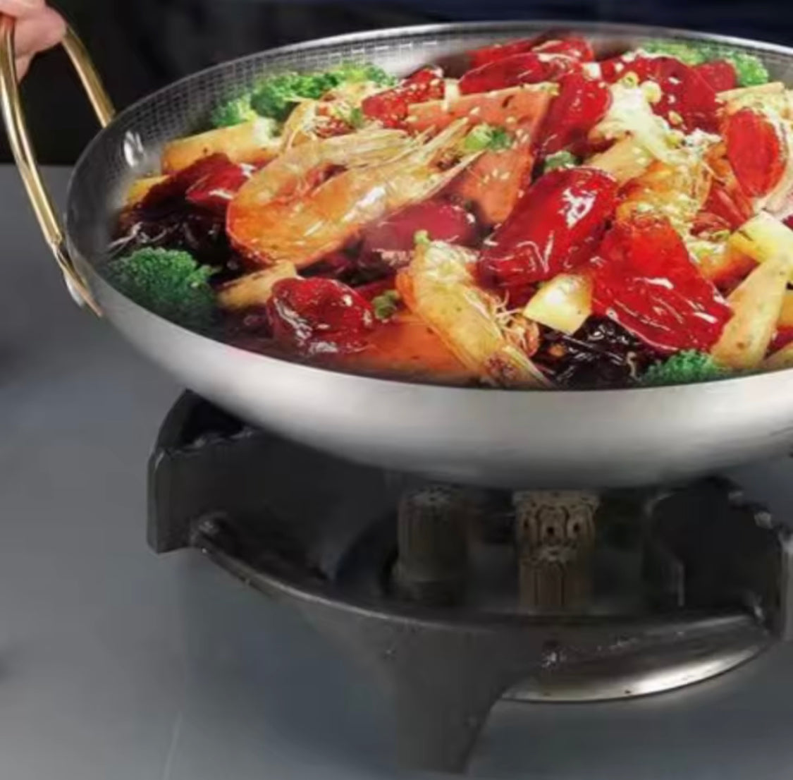 Stainless Steel Double Ear Cooking Pan, Multipurpose Kitchen Cooking Pan, Kitchen Gadgets