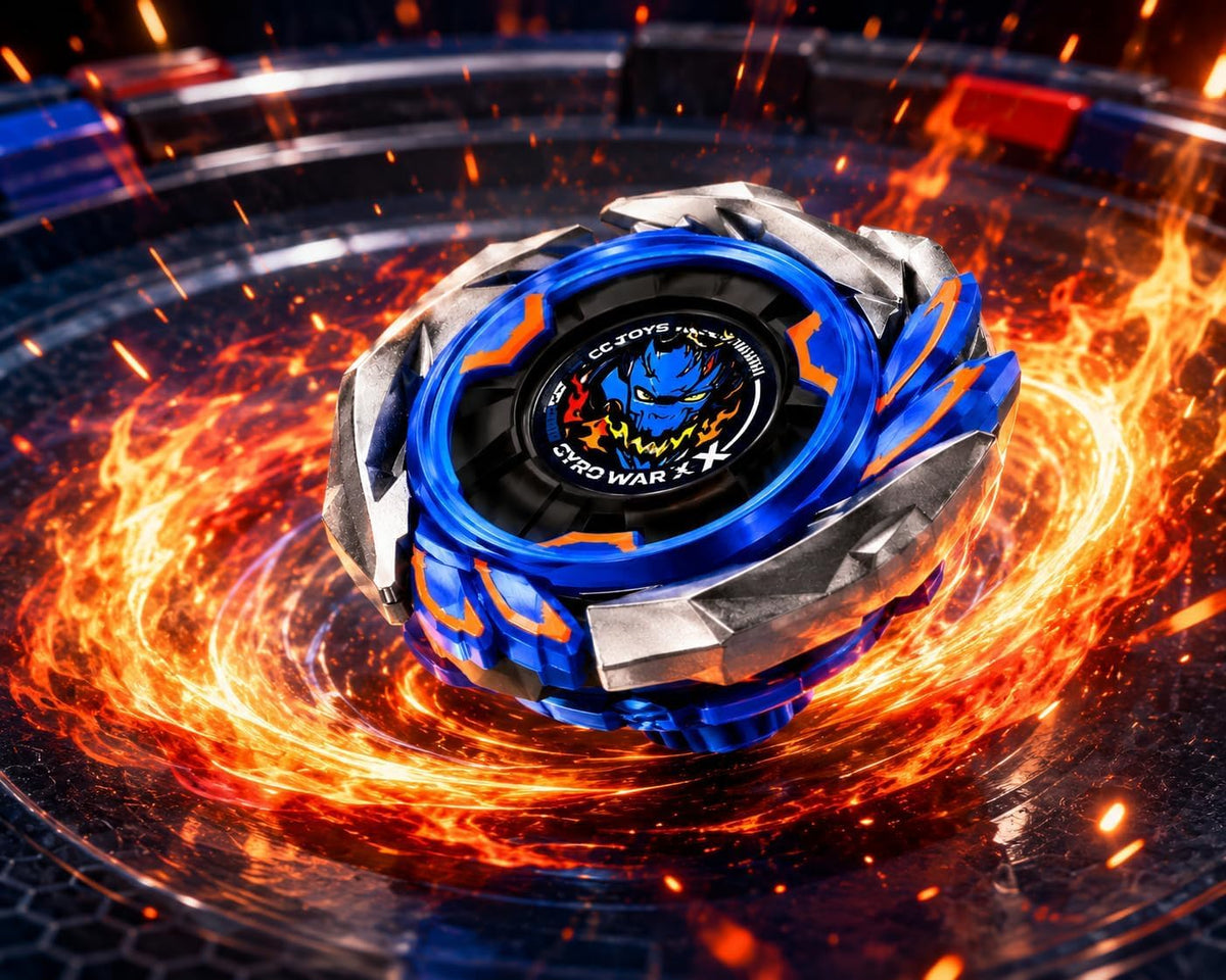 Gyro War X Metal Spinning Top Battle Set with Launcher, Kids Battle Spinning Top Game, High-Speed Battle Top Toy Set for Kids, Kids Spin Battle Top and Launcher Kit