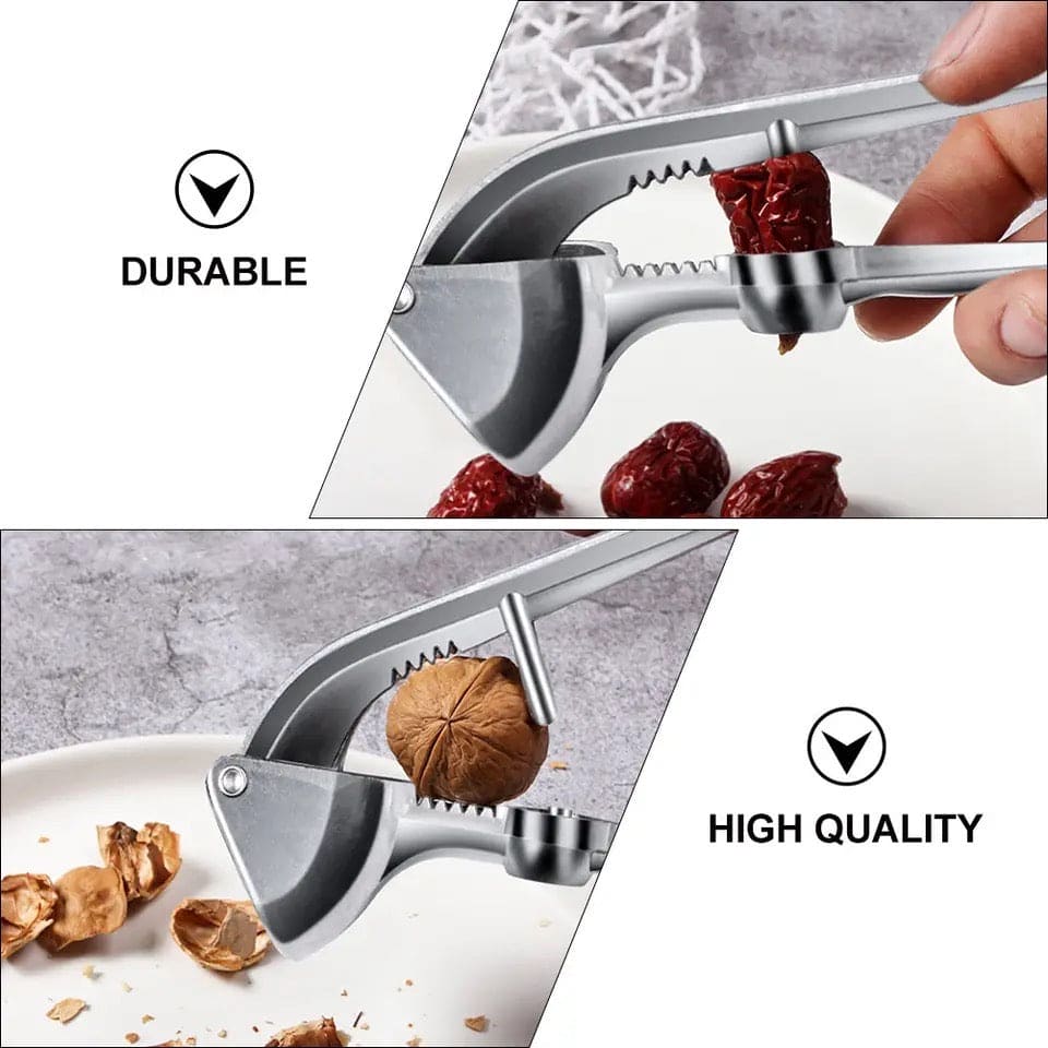 Double Lever Assisted Garlic Mincer, Stainless Steel Garlic Squeezer, Handheld Garlic Masher, Kitchen Mincing Crushing Tool for Nuts and Ginger Press, Professional Garlic Pinch Dishwasher Crusher
