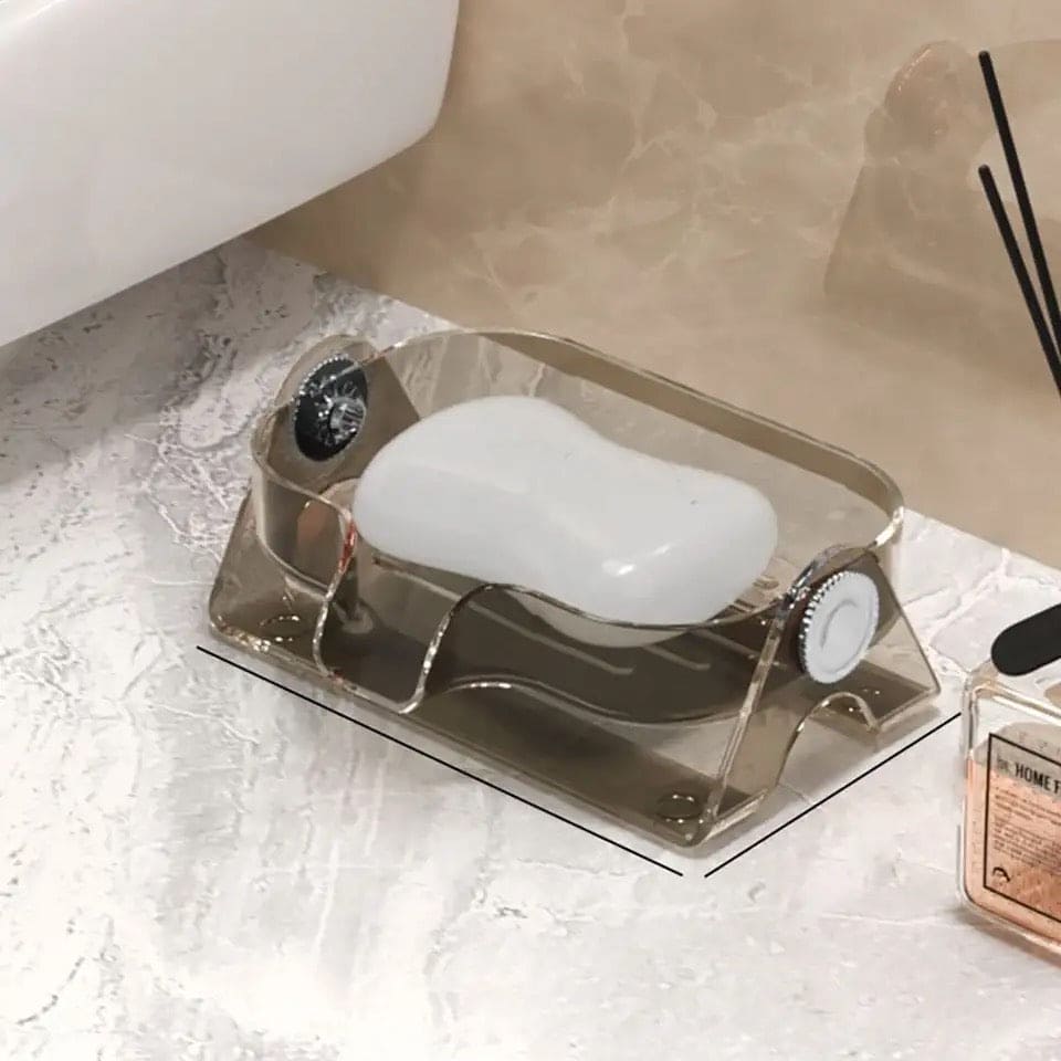 Shower Soap Holder, Adjustable Drain Soap Dish Holder, Self Emptying Soap Tray, Sink Waterfall Soap Dish, Self-draining Soap Saver Stand For Shower Bathroom Kitchen