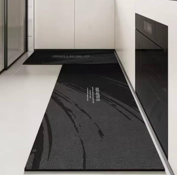 Set Of 2 Kitchen Floor Mat, Non-slip Kitchen Carpet, Kitchen Mat Bedroom Long Rug, Anti Slip Floor Mat, Modern Kitchen Mate